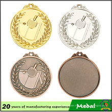 Custom Ribbon Medal Metal & Medals and Trophies for School Sports Meeting